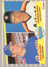 Steve Wilson / Cameron Drew 1989 Fleer 640 Rookie BASEBALL Card. rookie card picture