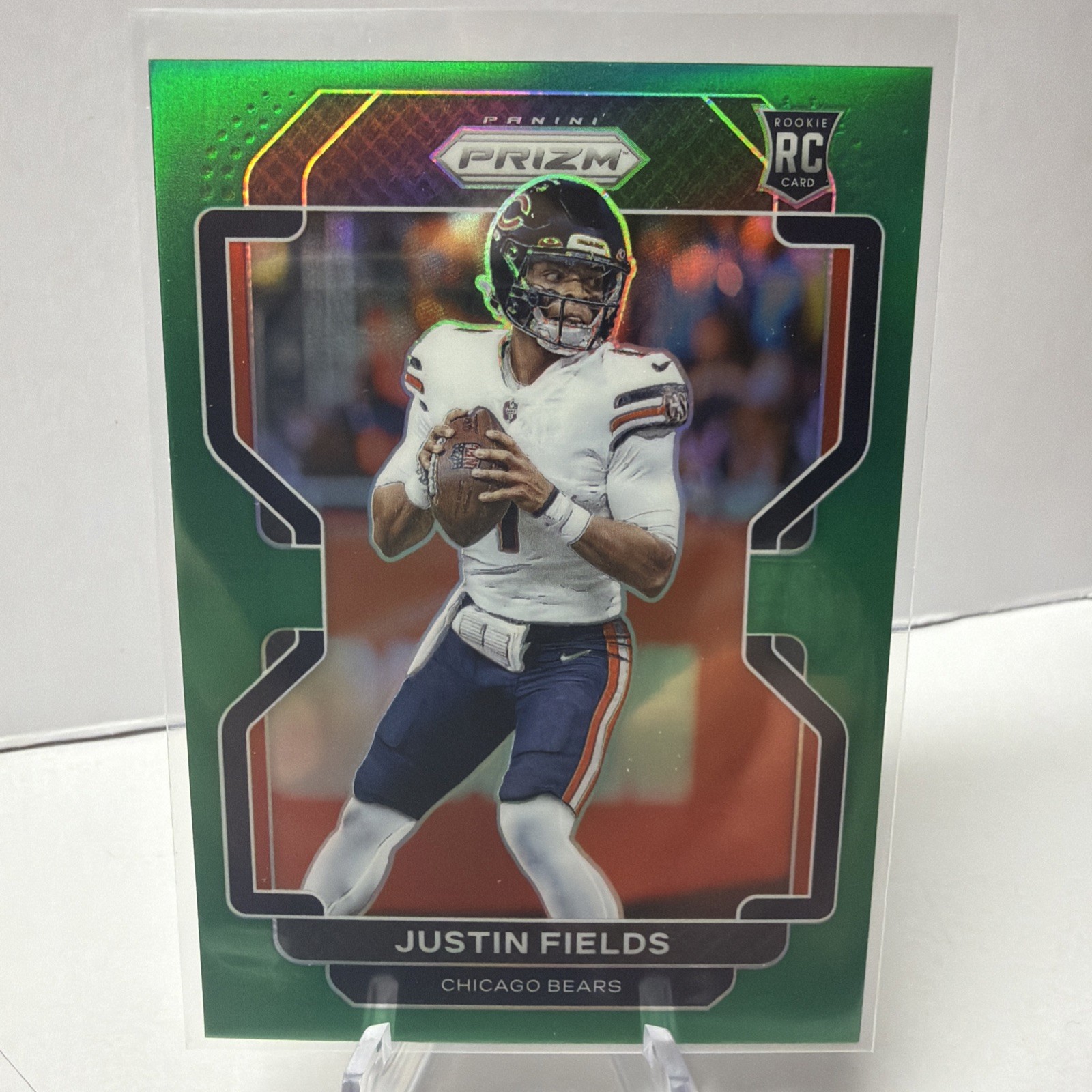 2021 Panini Prizm - Rookie Justin Fields #334 Green Prizm (RC)