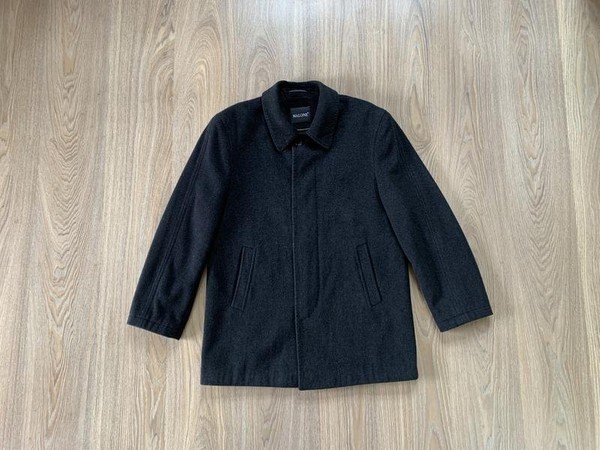 Herren Jo Malone Mantel Schwarz Wolle 38 / M / 46