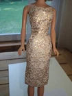 Vintage Barbie Doll Evening Splendor Gold Brocade Dress NICE