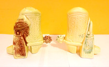 Cowboy Boots w/ Spurs Salt Pepper Shaker Vintage Ceramic Free Shipping