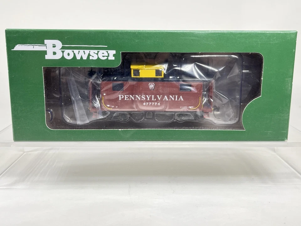 Bowser HO Pennsylvania PRR #477774 N5B Caboose Yellow Cupola W/Trainphone - Image 2 of 4