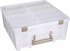 Super Satchel Double Deep Compartment Box Art Storage W/ 8 Removable