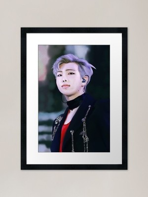 BTS Rap Monster / RM / Kim Namjoon gerahmtes Wandbild Poster Leinwanddruck Bild