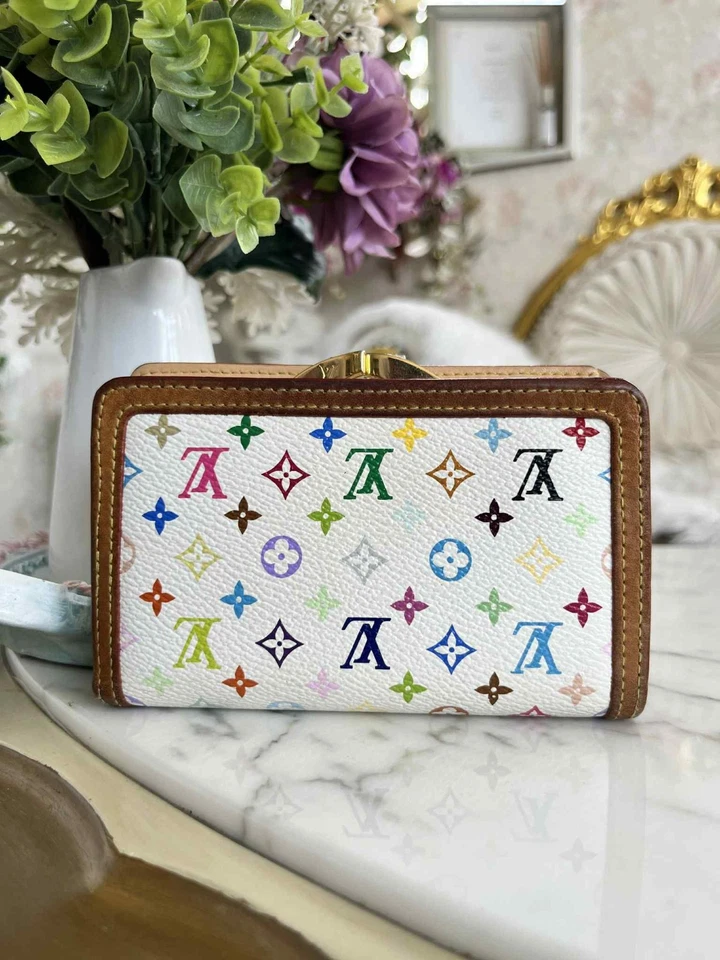 LOUIS VUITTON Multicolor Portefeuille Viennois Wallet White - Image 2 of 4