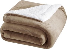 Fluffy Sherpa Fleece Blanket Soft Warm Reversible Large Sofa Bed Throw Blankets