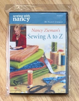 Nancy Zieman's Sewing A to Z DVD Sewing With Nancy Tips Seams Patterns Bonus NEW