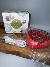 Scentsy Red Heart Shape Mini Fan Diffuser Portable USB ~ NIB