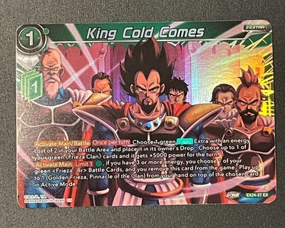 King Cold Comes EX24-27 EX Extended Foil DRAGON BALL SUPER EN NM/M