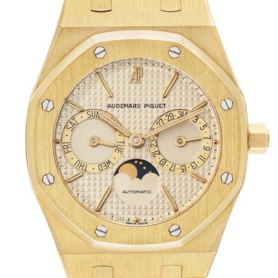 Audemars Piguet Royal Oak Yellow Gold Day Date Moonphase Mens Watch 25594BA