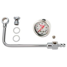 Edelbrock 8126 Chrome Fuel Line W 1-58 Inch Fuel Pressure Gauge Edelbrock 8126 Chrome Fuel Line W 1-58 Inch Fuel Pressure Gauge