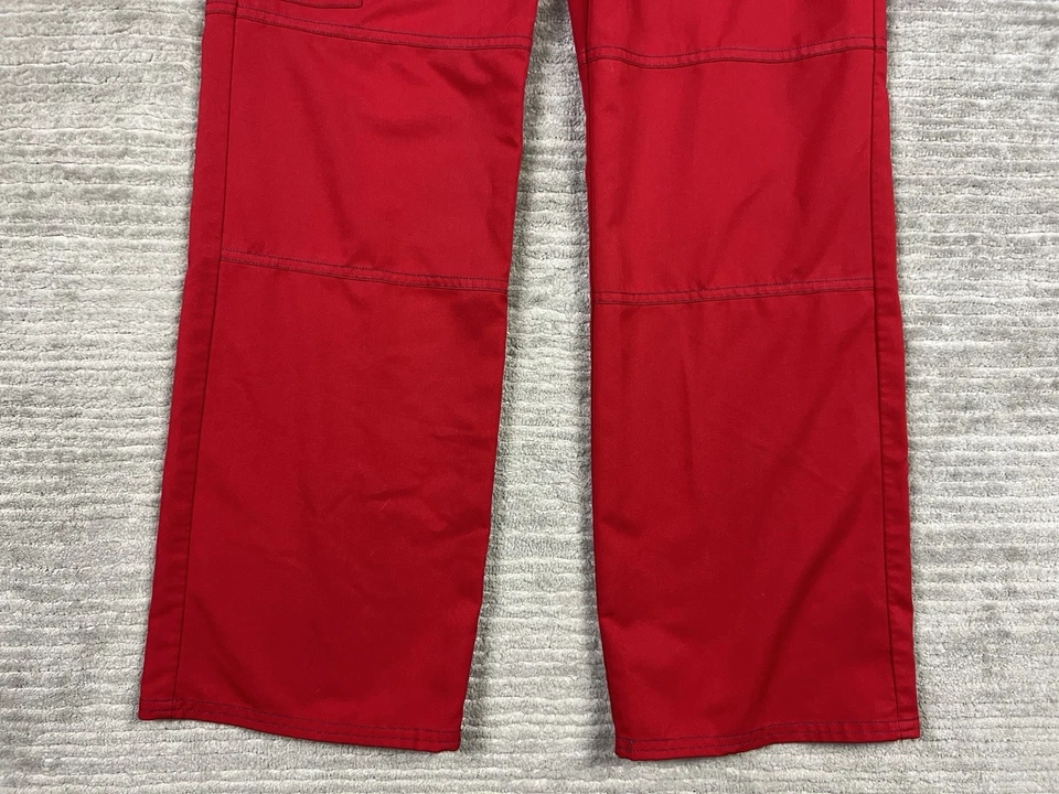 Calça Scrubstar Feminina Pequena Vermelha Puxar Bolsos Elásticos na Cintura - Imagem 3 de 4