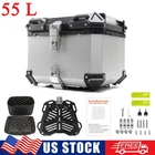 55L Motorcycle Luggage Tail Box Scooter Trunk Storage Top Case Aluminum Alloy
