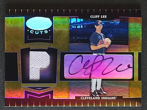 2004 Leaf Certified Cuts CLIFF LEE #66 Jersey AUTO /50 GAME USED Guardians