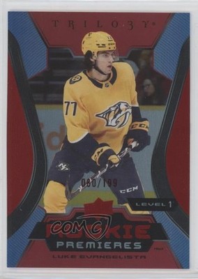 2023 Upper Deck Trilogy Common Rookies Red 80/199 Luke Evangelista Rookie RC 2vh