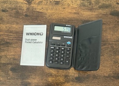 Vintage Taschenrechner WELCHER 8-stelliger Solar Dual Power Taschenrechner Schule Arbeit 