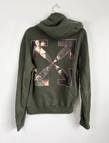 OFF WHITE Off White Taglia M • Felpa con cappuccio verde da skate