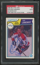 1983-84 OPC O-Pee-Chee Signed Autograph Rod Langway Washington Capitals #374