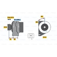 Bosch Generator Lichtmaschine 120A 14V FüR Volvo S70 874 C70 I Cabriolet V70