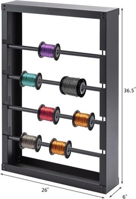 Wire Spool Rack,Wire Spool Holder Wall Mounted,36x26x6'' Cold-Rolled Steel Cable