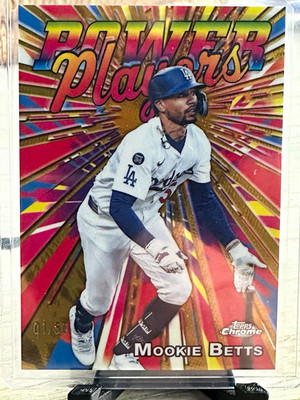 2025 Topps Chrome Mookie Betts GOLD Power Players PP-41 Dodgers 01/50 Bookend