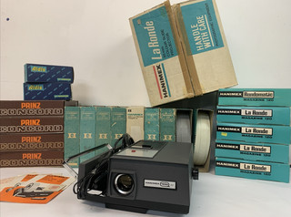 Hanimex La Ronde 35mm Colour Slide Projector and Large Lot of Carousels Bundle