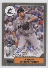 2022 Series 1 1987 Topps Baseball Black 109/199 Zach Thompson #87BA-ZT Auto 5h0