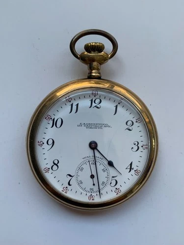 Antique WALTHAM Traveler Gold Plated Pocket Watch Doesn't Run (33-107)