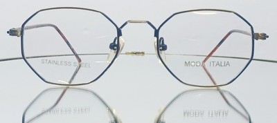 Vintage MODA ITALIA 108 27 Eyeglasses ANTIQUE GOLD New Metal 48-19-140 Hong Kong