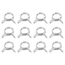 12Pcs 20mm ID 20-23.4mm OD Double Wire Spring Hose Clamp Spring Clips Clamps