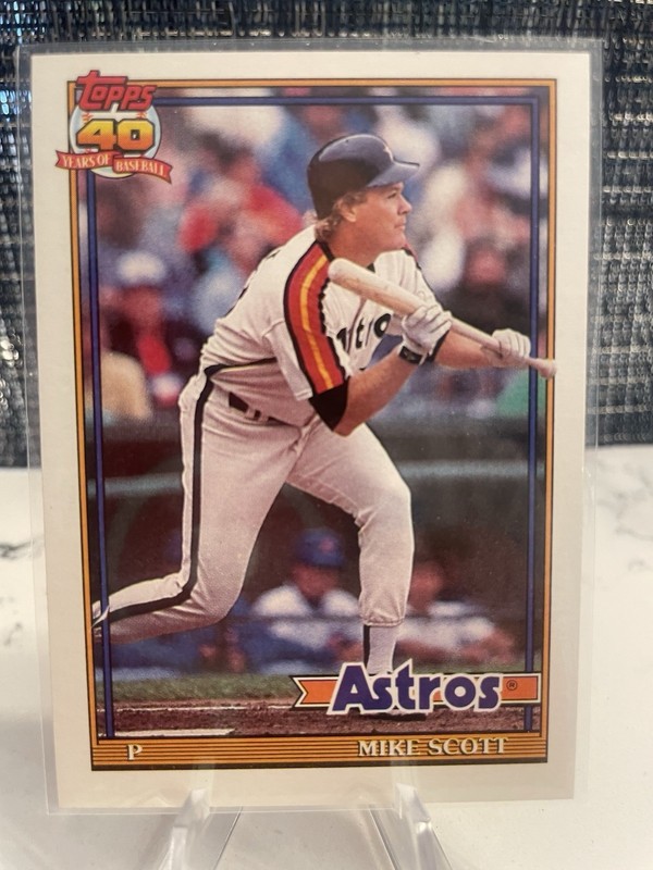 1991 Topps - Mike Scott #240b Bold Back Houston Astros