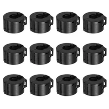 12 Pcs Ferrite Filter Ring Core Cable Clip ID 11.5mm with Base, Black