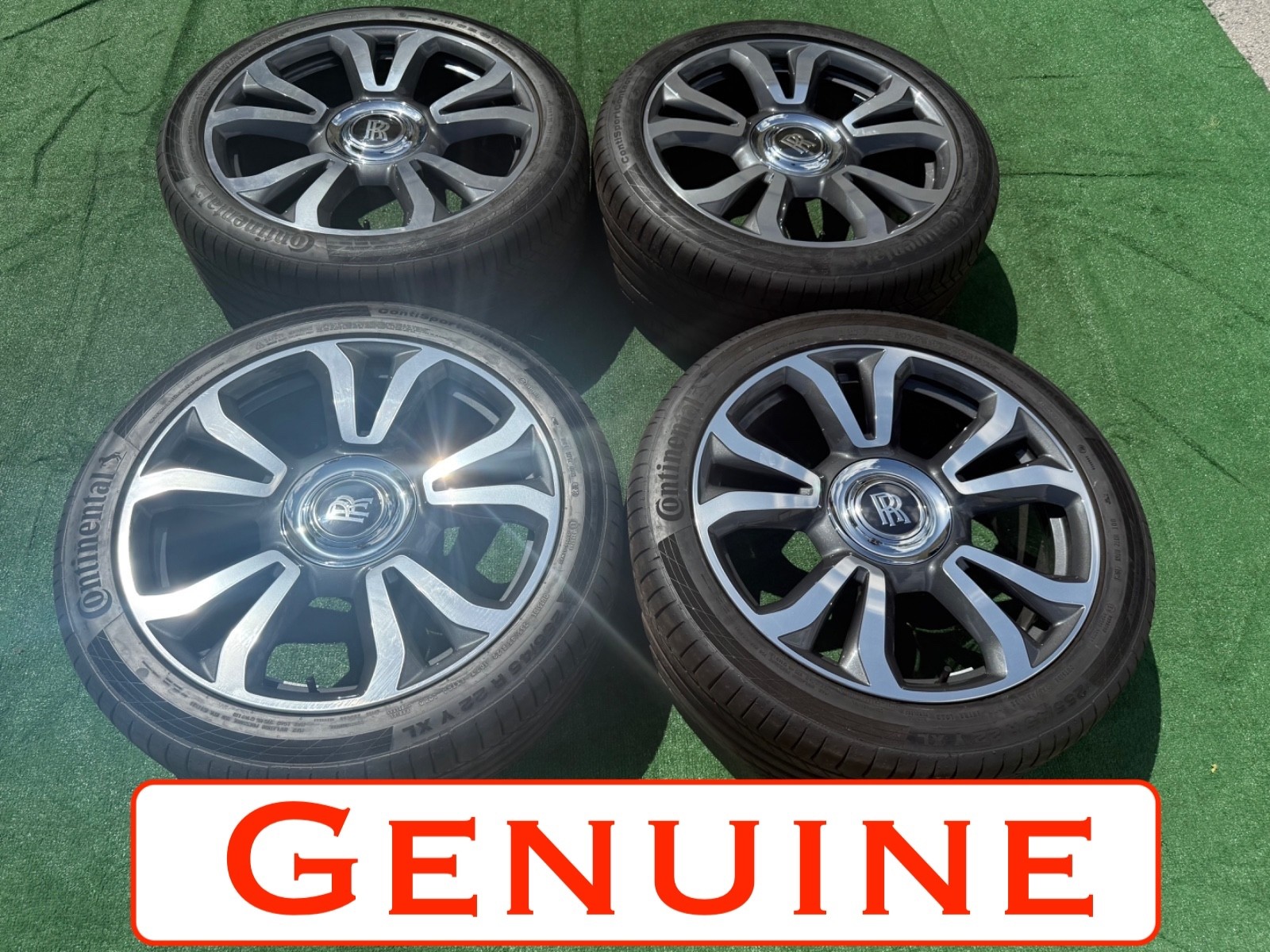 Rolls Royce Cullinan OEM Wheels Polished Rare SET Continental Tires Factory