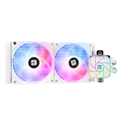 Aqua Elite 240 White V3 Water Cooling CPU Cooler Double PWM ARGB Fans W/ S-FDB
