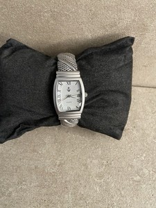 Premier Designs Antiqued Silver Plated Cuff Watch New Battery  #1667 6 1/2 Inch