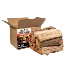 Firewood Central Kiln-Dried PA Oak 16" Splits (38lb) Bold Smoking, Pizza Ovens