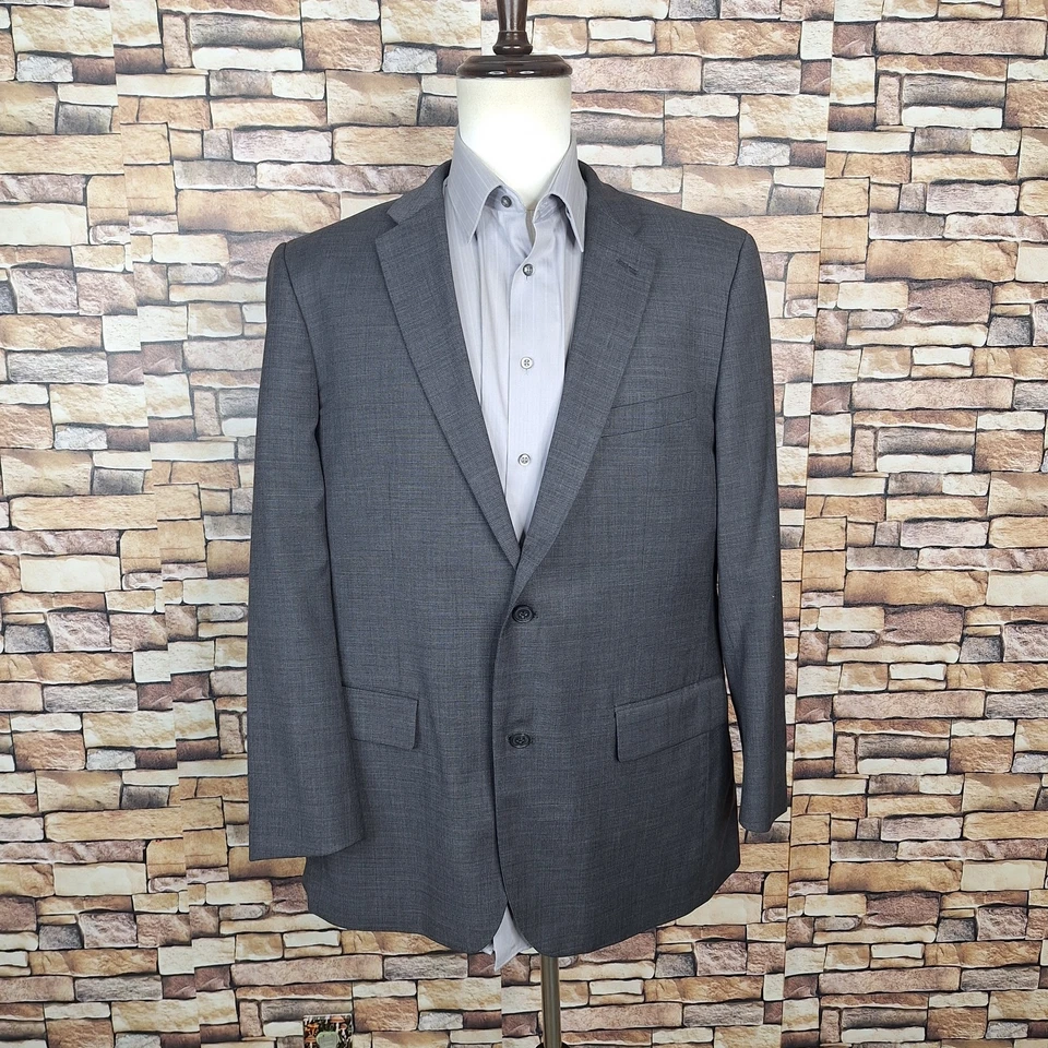 Alfani 2 件套男式 42R 36X30 灰色羊毛混纺双通风 — 第 4/4 张图片