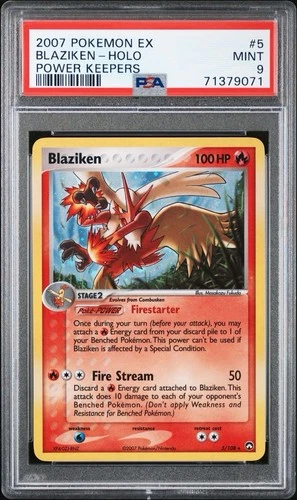 Pokemon 2007 EX Power Keepers Blaziken #5 PSA 9
