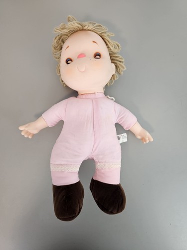 Vintage 1980 Ice Cream Doll Boy Green Overalls 14" Brown Eyes Curly Light Hair - Picture 5 of 10