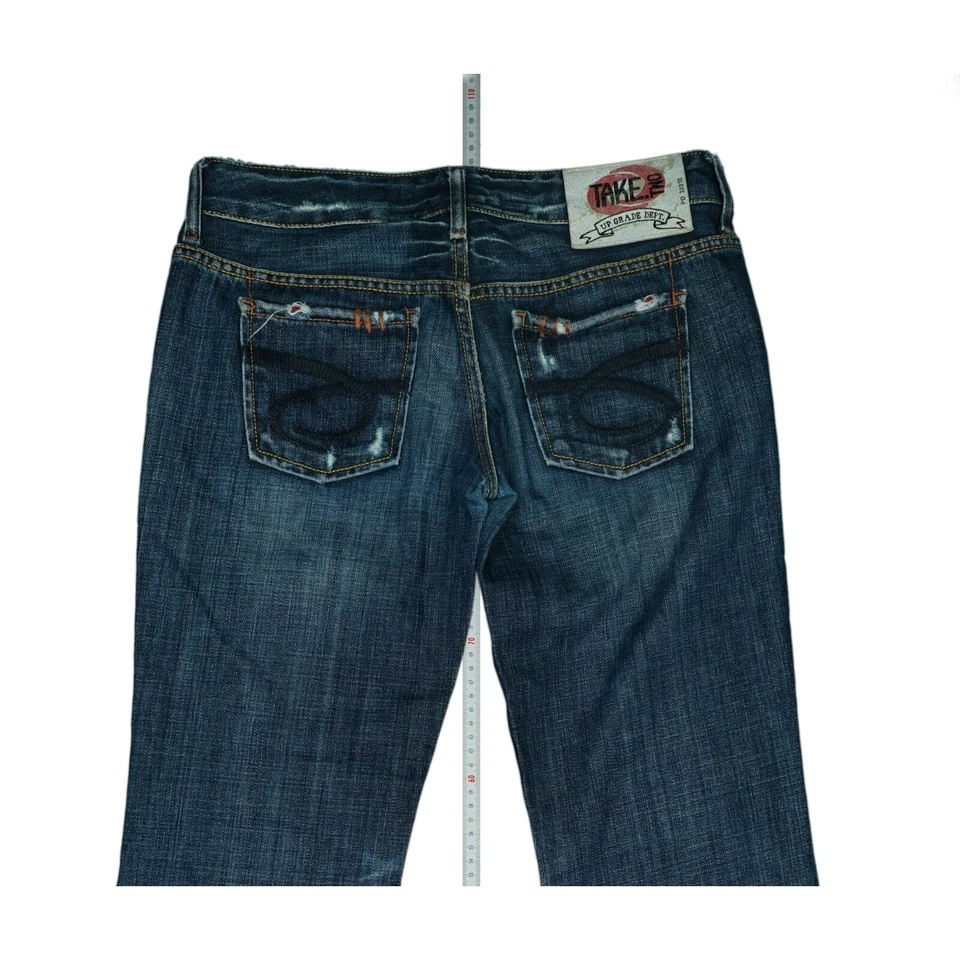 Take.Two Kita Damen Jeans Hose Comfort Straight Leg used Look W29 L34 dunkelblau - Bild 4 von 4