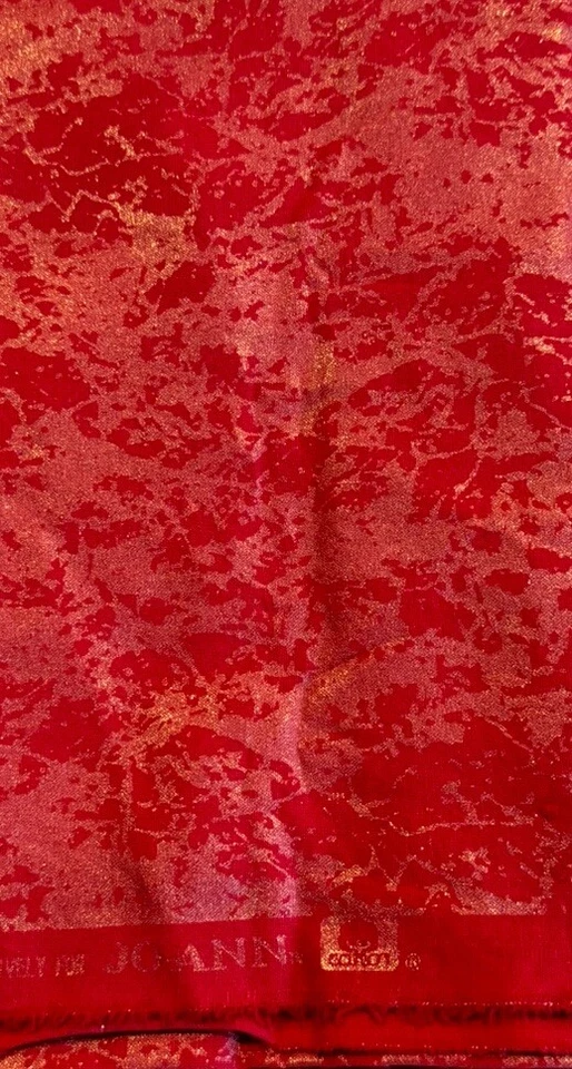 Joann’s Red Sheen Blended Fabric Remnant 34" x 40" - Image 2 of 2