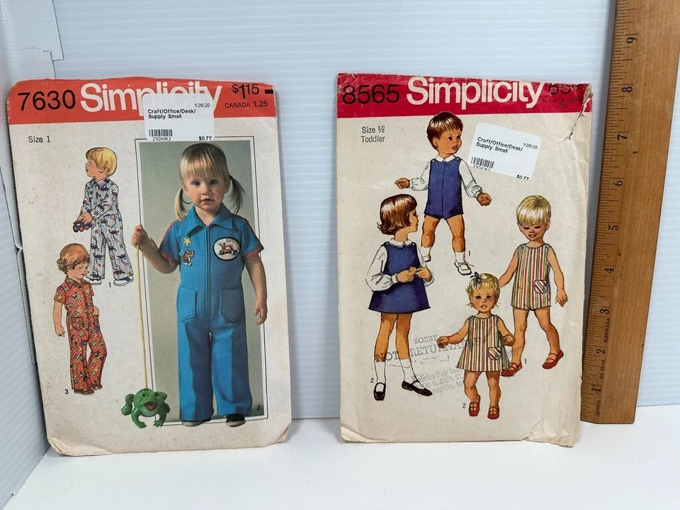 13 Vintage Girls Toddler Butterick Simplicity Child Sewing Patterns CUT - Image 2 of 4