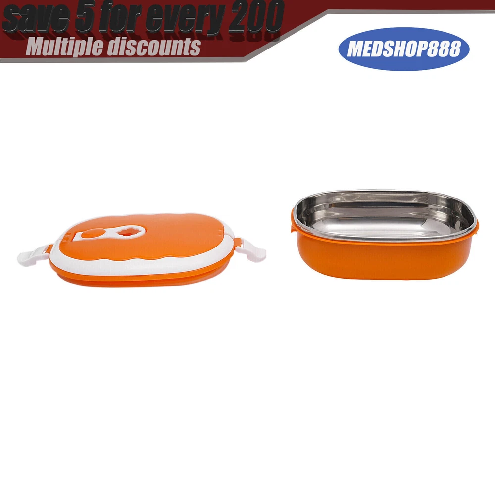 Lunch Box 0.9L/30.4oz Warmer Bento Box Portable Food Container Stainless Steel