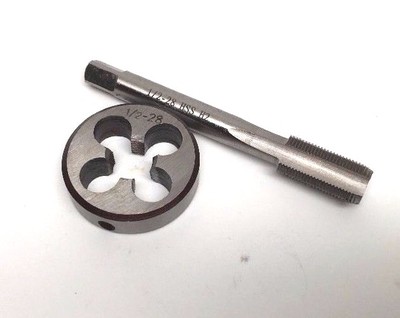 1/2-28 (1/2x28) TPI Tap and Die Set UNEF HSS Right Hand With Storage ...