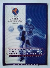 Official UEFA Under 18 European Championships 1998 Euro 98 in Cyprus Programme