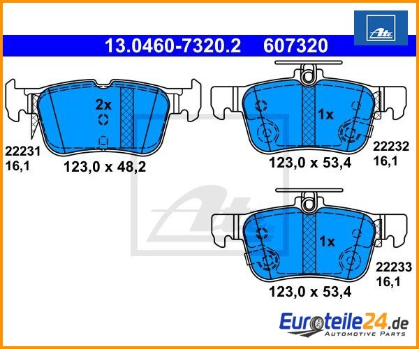 Bremsbelagsatz, Scheibenbremse Ate 13.0460-7320.2 FüR Ford-image