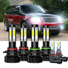 6000K For Ford EXPEDITION 2003-2006 6X LED Headlight + Fog Light Bulbs Combo Kit