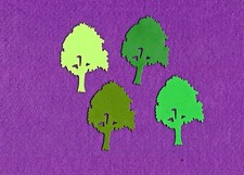 TREE  5 die cuts scrapbook cards