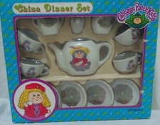 Cabbage Patch Kids 13 pc China Dinner/Tea Set 1992 Chilton-Globe toys Ages 8+