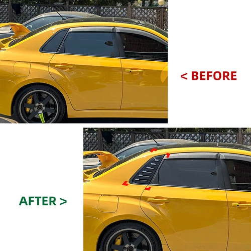 For Subaru Impreza WRX STI 2011-2014 Air Vent Rear Window Louver Cover Trims ABS - Picture 2 of 13